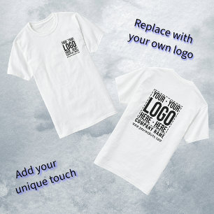 Aangepast Zakelijk Logo Bedrijfs Modern Cool T-shirt