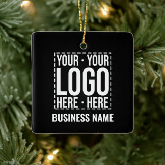 Aangepast zakelijk logo Bedrijfsbedrijf Modern Koe Keramisch Ornament