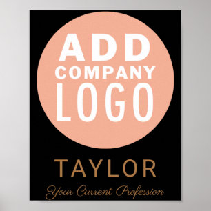 Aangepast zakelijk logo Bedrijfsmedewerker Naam T Poster