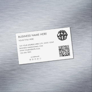 Aangepast zakelijk logo Corporate Marketing Modern Magnetisch Visitekaartje