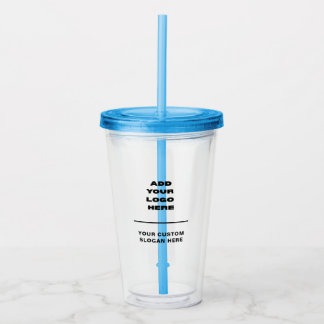Aangepast zakelijk logo en aangepaste tekst acryl drinkbeker
