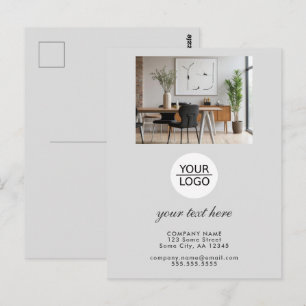 Aangepast zakelijk logo en tekst kantoor briefkaart