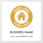 Aangepast zakelijk logo en tekst raamsticker (Vel)