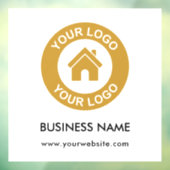 Aangepast zakelijk logo en tekst raamsticker (Vel 3)