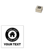 Aangepast Zakelijk Logo en Tekst Rubberstempel (Gestempeld)