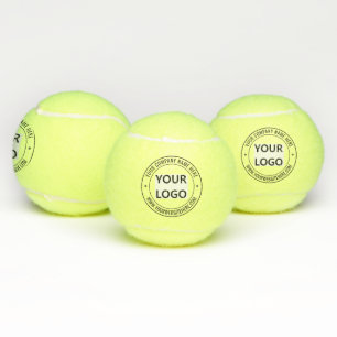 Aangepast zakelijk logo en tekst tennisballen
