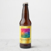 Aangepast zakelijk logo hier moderne namaakgoud bier etiket (Voorkant)