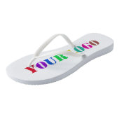 Aangepast zakelijk logo merk flip flops voorbeeld (Schuin)