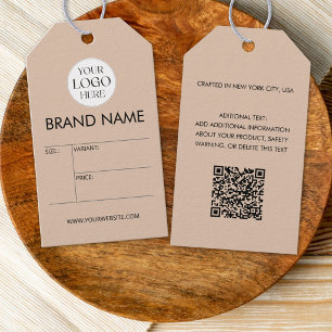 Aangepast Zakelijk Logo Modern Minimalistisch Prij Cadeaulabel