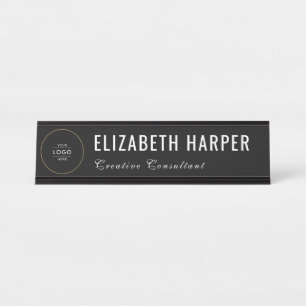 Aangepast Zakelijk Logo Modern Professioneel Bureau Naambordje