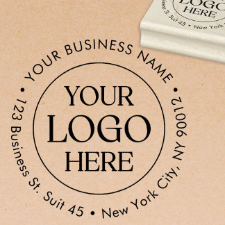 Aangepast Zakelijk Logo Modern Retouradres Label Rubberstempel