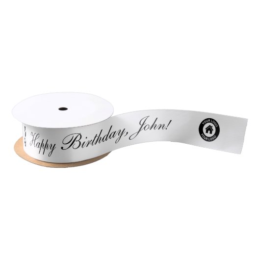 Aangepast zakelijk Logo patroon en tekst Lint (Spoel)