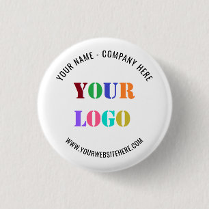 Aangepast zakelijk logo promotionele knop voorbeel ronde button 3,2 cm