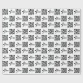 Aangepast zakelijk logo & QR-code Cadeaupapier (Vlak)