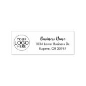Aangepast Zakelijk Logo Script Modern Adres Rubberstempel (Afrduk)