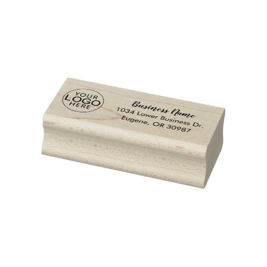 Aangepast Zakelijk Logo Script Modern Adres Rubberstempel (Stempel)