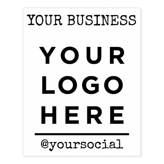 Aangepast Zakelijk Logo Sociaal Rubberstempel (Afrduk)