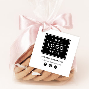 Aangepast Zakelijk Logo Wit Website Sociaal Bedankjes Labels