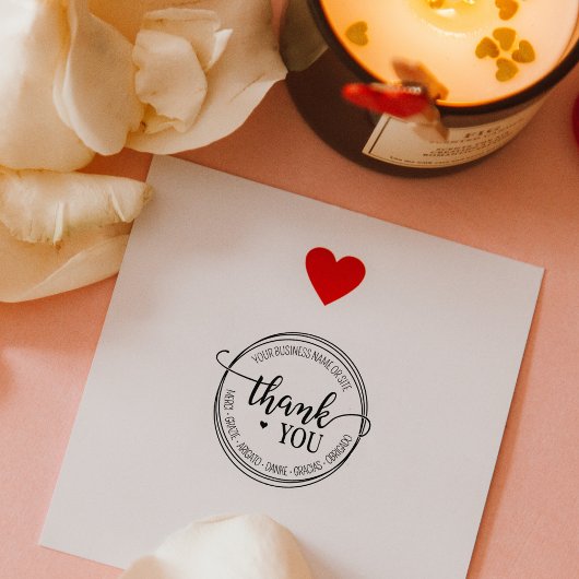 Aangepast zakelijk script Bedankt Rubberstempel