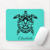 aangepast Zee met stammenmasker Turquoise Muismat (Met muis)