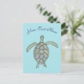 Aangepast Zee Turtle Briefkaart (Staand voorkant)