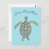 Aangepast Zee Turtle Briefkaart (Voorkant / Achterkant)