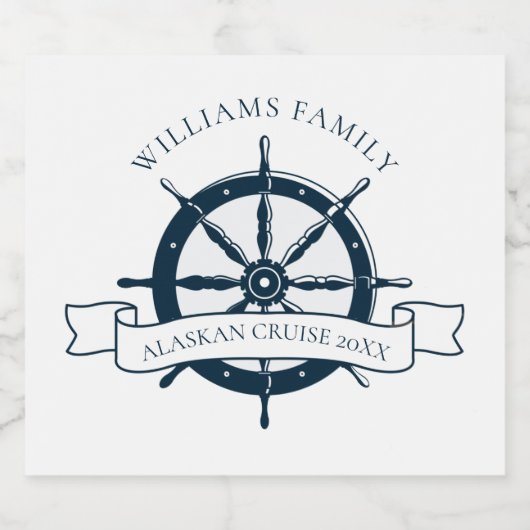 Aangepast  zeemaand zeemaand cruiseschip sparkling wijnetiket (Enkel label)