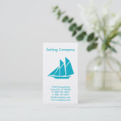 Aangepast zeilbedrijf visitekaartje (Staand voorkant)