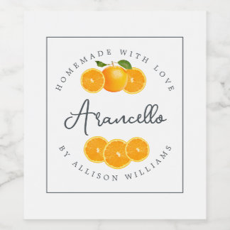 Aangepast zelfgemaakt Arancello-etiket Wijn Etiket