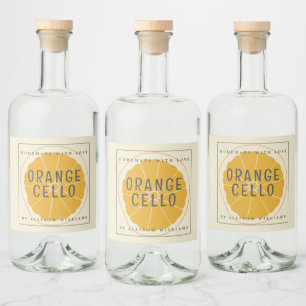 Aangepast zelfgemaakt Orangecello Etiket