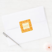 Aangepast zelfgemaakt sinaasappeljam-etiket vierkante sticker (Envelop)