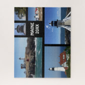 Aangepast Zes Fotocollage Maine Lighthouders Legpuzzel (Verticaal)