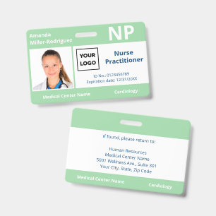 Aangepast ziekenhuis Logo licht groen foto-ID Badge