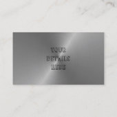 Aangepast zilvereffect metaal visitekaartje (Achterkant)