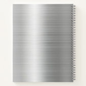 Aangepast zilveren metallisch favoriet Recipbook Notitieboek (Achterkant)