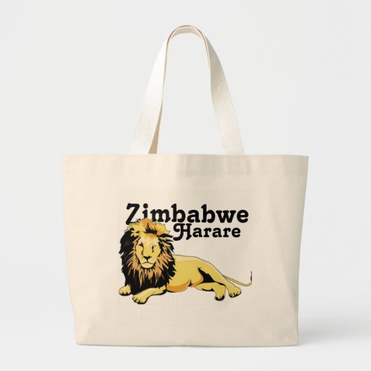 Aangepast Zimbabwe Grote Tote Bag (Voorkant)