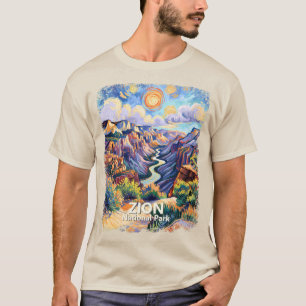 Aangepast Zion National Park Canyon Zonsondergang  T-shirt