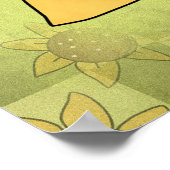 Aangepast zonzonnebloempje Poster (Hoek)
