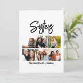 Aangepast zusje script 6 Fotocollage Feestdagenkaart (Staand voorkant)