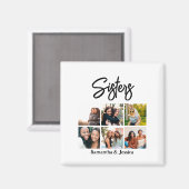 Aangepast zusje script 6 Fotocollage Magneet (Voorkant / Achterkant)