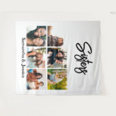 Aangepast zusje script 6 Fotocollage Wandkleed (Voorkant (horizontaal))