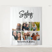 Aangepast zusje script 6 Fotocollage Wandkleed (Voorkant)