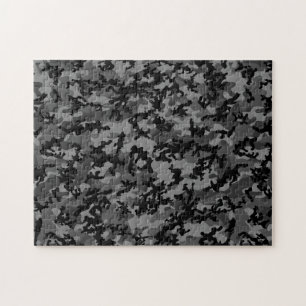 Aangepast zwart Camo Puzzle Legpuzzel