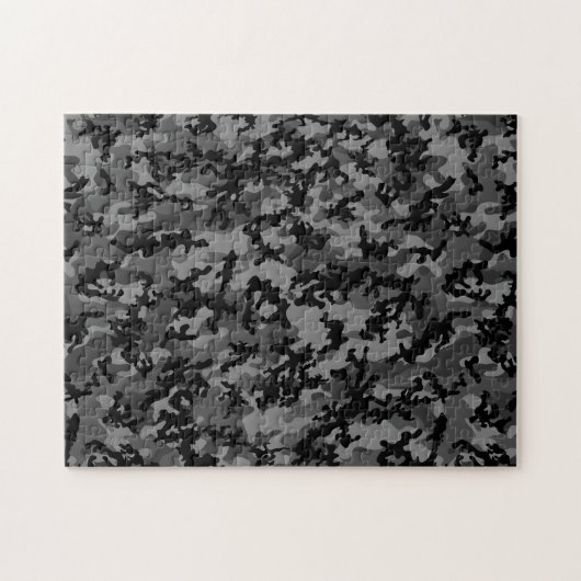 Aangepast zwart Camo Puzzle Legpuzzel (Horizontaal)