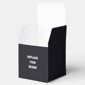 Aangepast zwart eenvoudig ontwerp Voeg foto of tek Bedankdoosjes (Geopend)