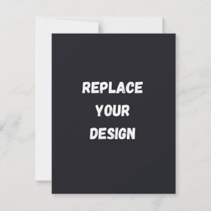 Aangepast zwart eenvoudig ontwerp Voeg foto of tek Bedankkaart