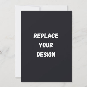 Aangepast zwart eenvoudig ontwerp Voeg foto of tek Bedankkaart