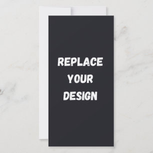 Aangepast zwart eenvoudig ontwerp Voeg foto of tek Bedankkaart