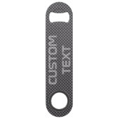 Aangepast zwart- en grijs koolstofvezel-polymeer speed flessenopener (Achterkant)