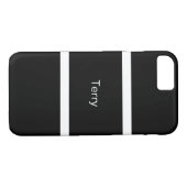 Aangepast zwart en wit gestreept modern Case-Mate iPhone case (Achterkant (Horizontaal))